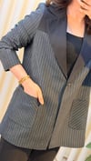LİSA ÇİZGİLİ PANTALONLU TAKIM 7074 SİYAH 