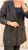 LİSA PANTALONLU TAŞ DETAYLI TAKIM 7061 SİYAH