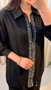 LİSA ŞERİTLİ İKİLİ PANTALONLU TAKIM 7217 SİYAH