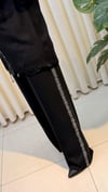 LİSA ŞERİTLİ İKİLİ PANTALONLU TAKIM 7217 SİYAH