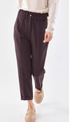 SENTEZ BELİ LASTİKLİ İNCE DUBLE PAÇA PANTALON
