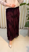 SENTEZ EFRU DESEN KIRIŞMA ETEK 5482 BORDO