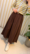 SENTEZ ELY BELİ LASTİKLİ ETEK 5479  KAHVE