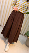 SENTEZ ELY BELLİ LASTİKLİ ETEK 5479 KAHVE