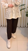 SENTEZ ROMA ARKASI LASTİKLİ PİLELİ PANT. 5567 KAHVE