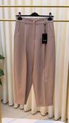SENTEZ ROMA ARKASI LASTİKLİ PİLELİ PANTALON CAMEL