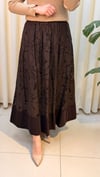 SENTEZ ROSELLA KON. DANTELLİ ETEK 5806 KAHVE