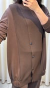 TIĞ TRİKO KOMBİNLİ TUNİK PANTALON TAKIM KAHVE 5041 