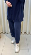 TIĞ TRİKO KOMBİNLİ TUNİK PANTALON  TAKIM LACİVERT 5041 
