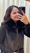 TIĞ TRİKO KÜRK YELEK 