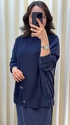 TIĞ TRİKO MİXLİ DÜĞMELİ ETEKLİ TAKIM 5030 LACİVERT 