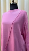 TIĞ TRİKO ÖRGÜ DETAYLI RAYON TUNİK 21872 PEMBE