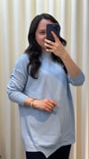 TIĞ TRİKO ÖRGÜ DETAYLI RAYON TUNİK 21872 B.MAVİ