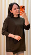 TIĞ TRİKO ÖRGÜ DETAYLI RAYON TUNİK 21872 HAKİ