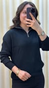 TIĞ TRİKO ÖRGÜ DETAYLI TRİKO 21845 SİYAH