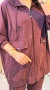 TIĞ TRİKO RAHAT KESİM PANTALONLU KAPÜŞONLU TAKIM 5128 BORDO