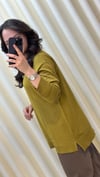 TIĞ TRİKO TAŞ BASKILI RAYON TUNİK 21717 YAĞ YEŞİLİ 