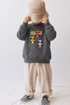 Erkek Çocuk 3 İplik Kumaş Araba Baskılı Pamuklu Sweatshirt