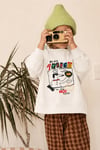 Erkek Çocuk 3 İplik Kumaş Baskılı Pamuklu Sweatshirt