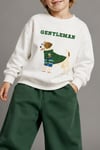 Erkek Çocuk 3 İplik Kumaş Hayvan Baskılı Pamuklu Sweatshirt