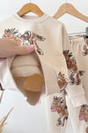 Erkek Çocuk At Baskılı Taş Sweatshirt ve Eşofman Takımı