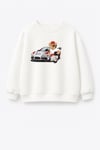 Erkek Çocuk Ayıcık Baskılı 3 İplik Kumaş Pamuklu Sweatshirt