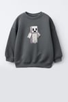Erkek Çocuk Baskılı 3 İplik Kumaş Pamuklu Sweatshirt