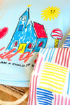 Erkek Çocuk Pamuklu Bisiklet Yaka Mavi Baskılı T-Shirt ve Pantolon Alt Üst Takım