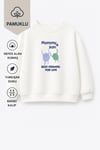Erkek Çocuk Pamuklu Bisiklet Yaka Slogan Baskılı T-Shirt