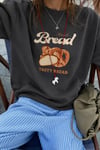 Kadın Premium Kumaş 3 İplik Şardonlu Baskılı Sweatshirt