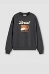 Kadın Premium Kumaş 3 İplik Şardonlu Baskılı Sweatshirt