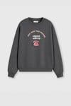 Kadın Premium Kumaş 3 İplik Şardonlu Baskılı Sweatshirt