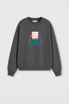 Kadın Premium Kumaş 3 İplik Şardonlu Baskılı Sweatshirt