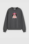 Kadın Premium Kumaş 3 İplik Şardonlu Frida Baskılı Sweatshirt