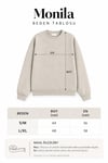 Kadın Premium Kumaş 3 İplik Şardonlu Köpek Baskılı Sweatshirt