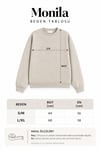 Kadın Premium Kumaş 3 İplik Şardonlu Köpek Baskılı Sweatshirt