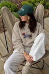 Kadın Premium Kumaş 3 İplik Şardonlu Köpek Baskılı Sweatshirt