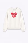 Kadın Premium Kumaş 3 İplik Şardonlu Manifest Baskılı Sweatshirt