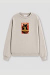 Kadın Premium Kumaş 3 İplik Şardonlu Noodle Baskılı Sweatshirt