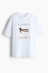 Kadın Premium Kumaş Baskılı Oversize T-shirt
