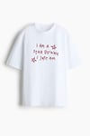 Kadın Premium Kumaş Baskılı Oversize T-Shirt