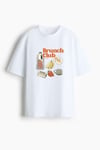 Kadın Premium Kumaş Baskılı Oversize T-shirt
