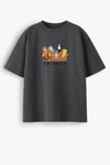 Kadın Premium Kumaş Baskılı Oversize T-Shirt