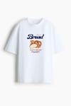 Kadın Premium Kumaş Baskılı Oversize T-shirt
