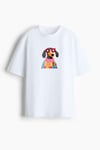 Kadın Premium Kumaş Baskılı Oversize T-shirt