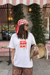 Kadın Premium Kumaş Baskılı Oversize T-Shirt