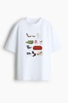 Kadın Premium Kumaş Baskılı Oversize T-shirt