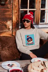 Kadın Premium Kumaş Şardonlu Köpek Baskılı Sweatshirt