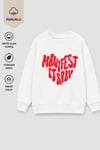 Kız Çocuk 3 İplik Kumaş Baskılı Pamuklu Sweatshirt