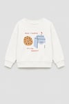 Kız Çocuk 3 İplik Kumaş Pamuklu Baskılı Sweatshirt
